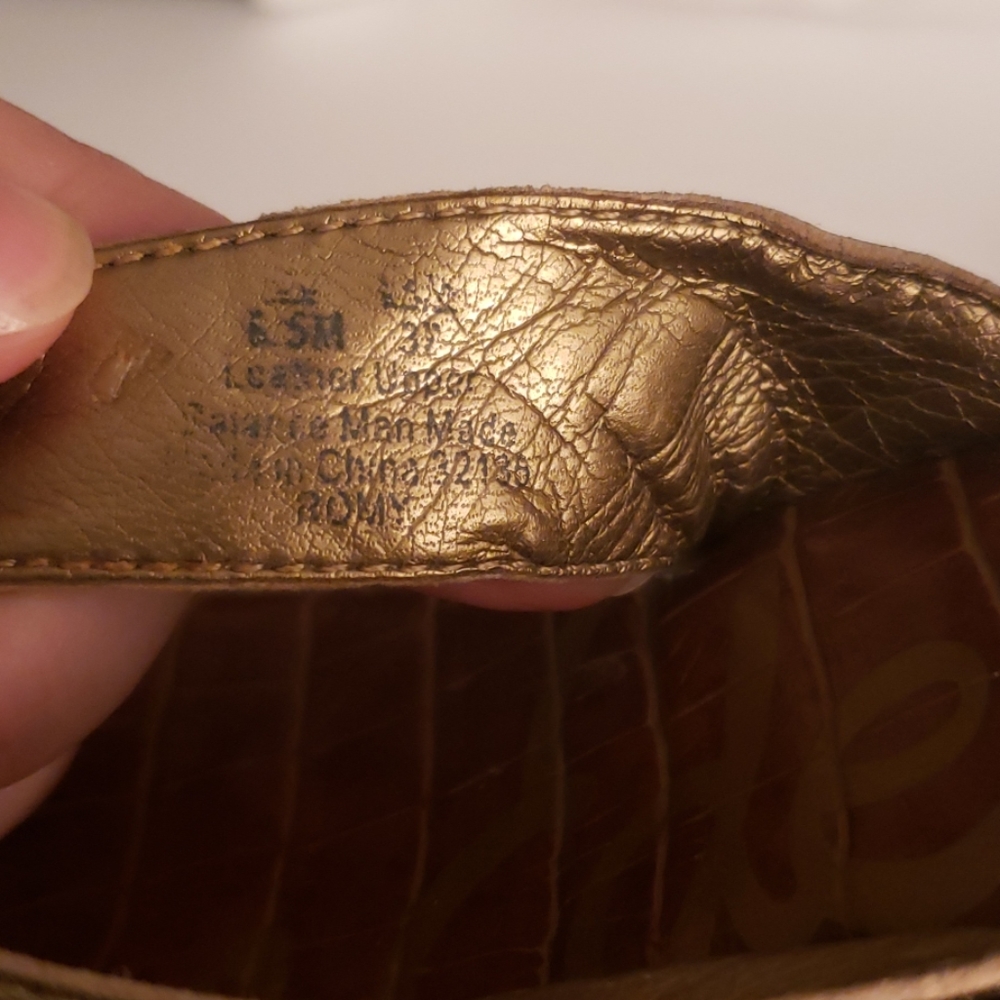 Sam Edelman Gold Strap Cork Sandals Size 6.5 - Picture 7 of 7